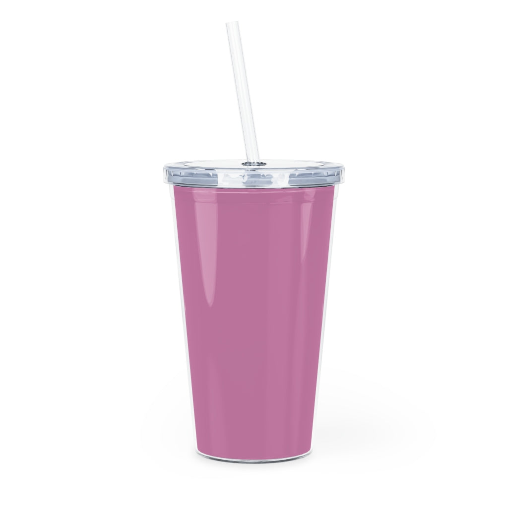 Plastic Tumbler with Straw