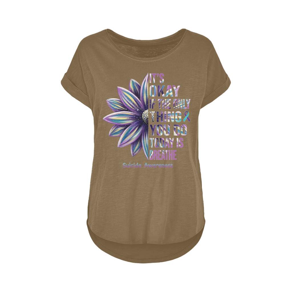 Today Just Breathe Women's Long Slub T-Shirt XS-5XL