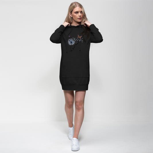 Just Breathe Butterfly Premium Adult Hoodie Dress