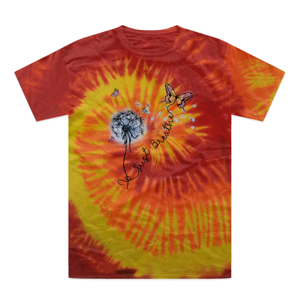 Just Breathe Butterfly Tie-Dye T-Shirt