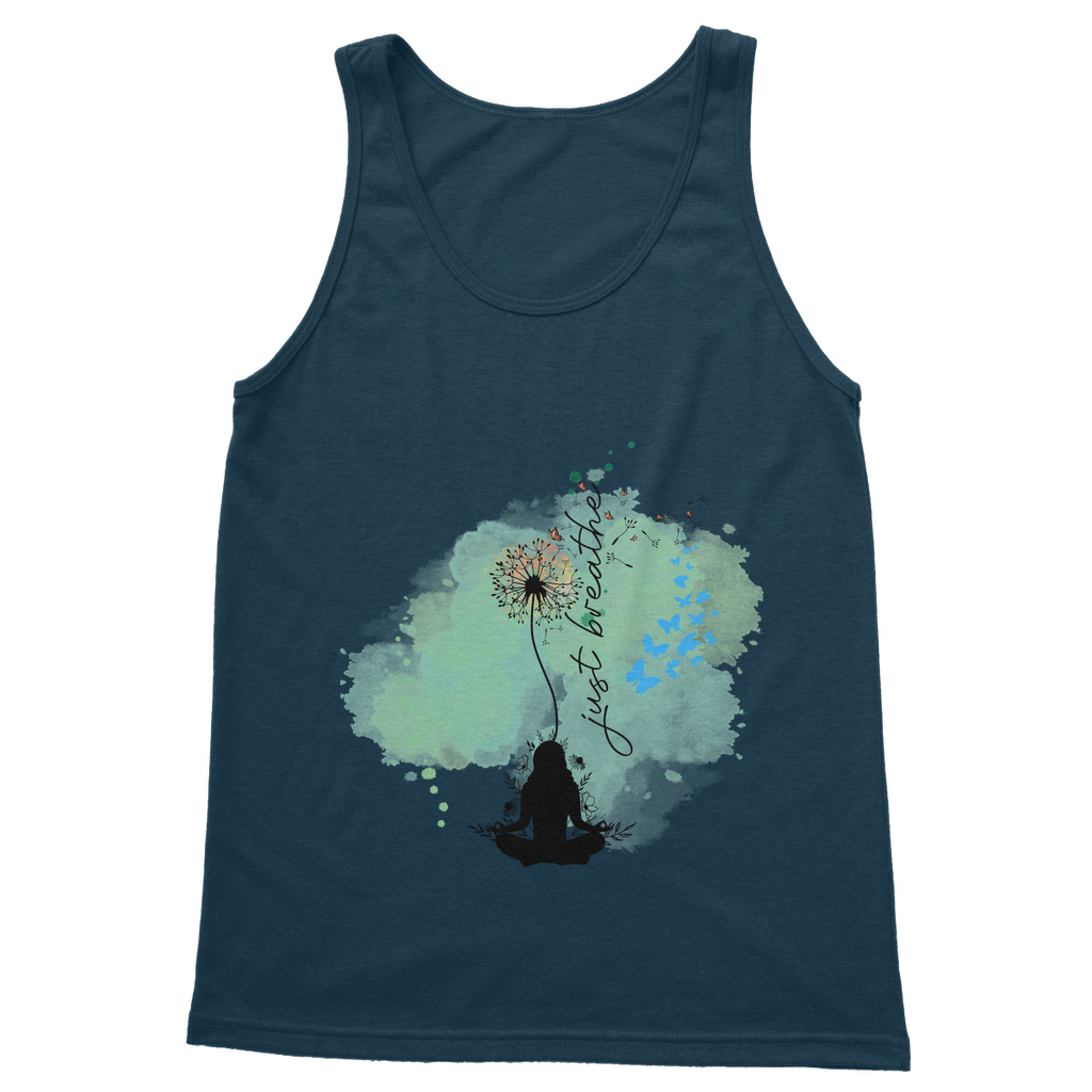 Just Breathe - Green Dandelion Classic Women's Tank Top