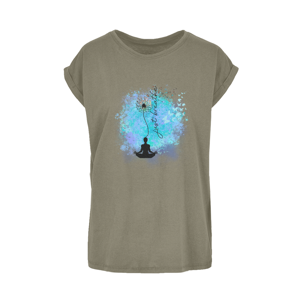 Just Breathe - Dandelion Women's Extended Shoulder T-Shirt XS-5XL