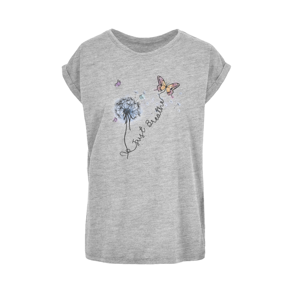 Just Breathe Butterfly Women's Extended Shoulder T-Shirt XS-5XL