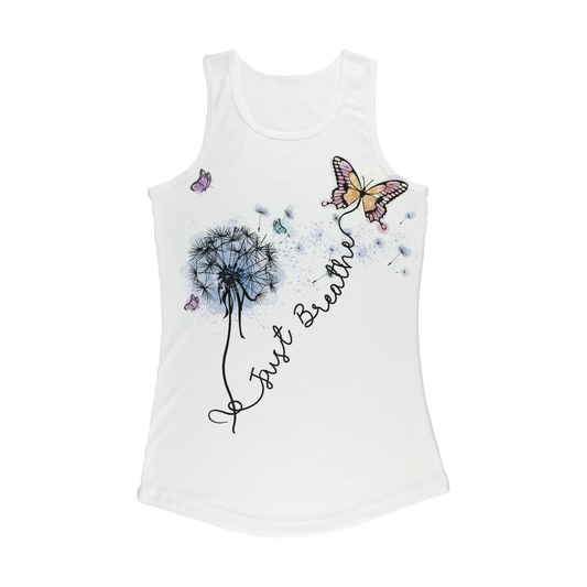 Just Breathe Butterfly Women Performance Tank Top