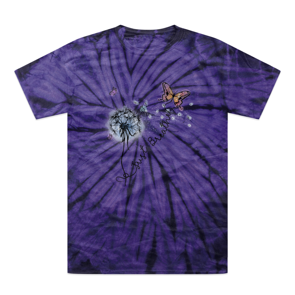 Just Breathe Butterfly Tonal Spider Tie-Dye T-Shirt