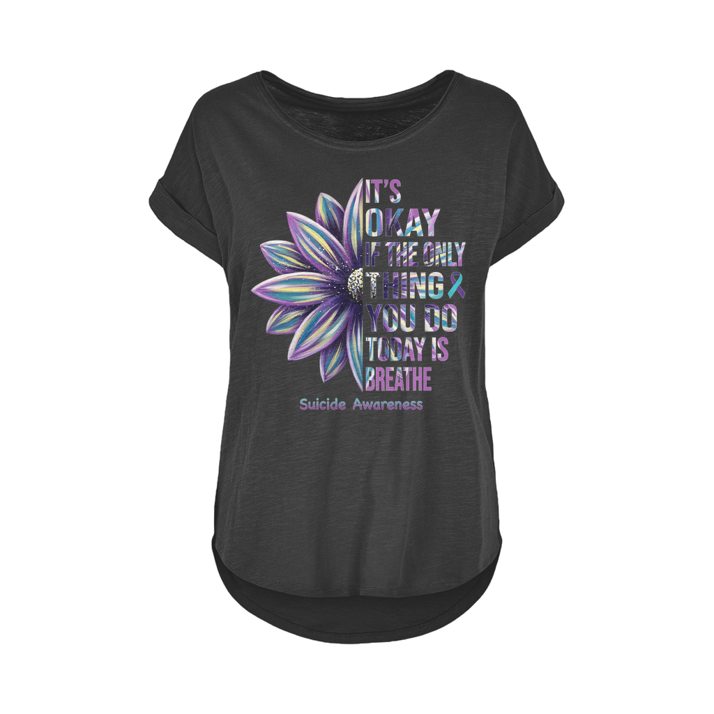 Today Just Breathe Women's Long Slub T-Shirt XS-5XL