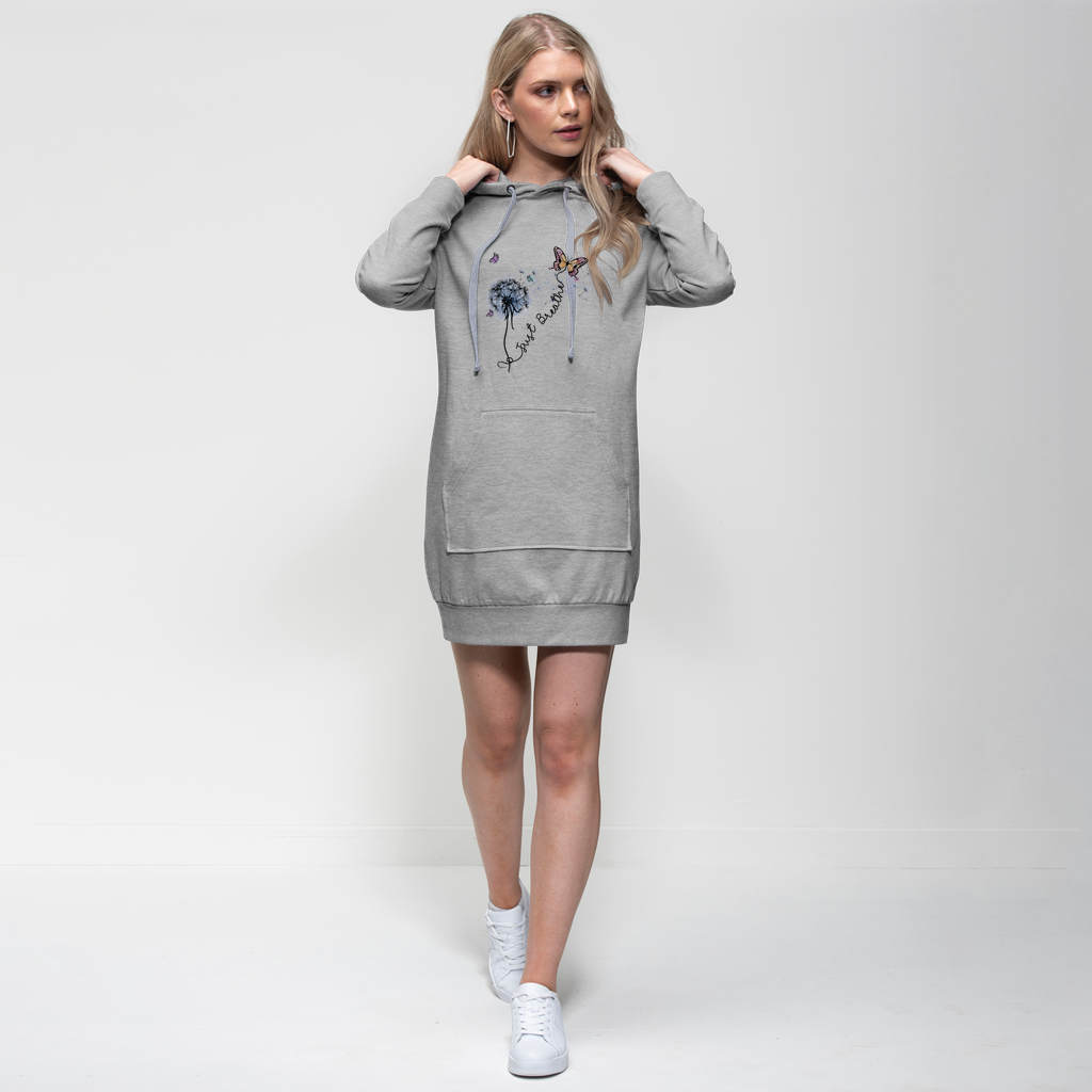 Just Breathe Butterfly Premium Adult Hoodie Dress