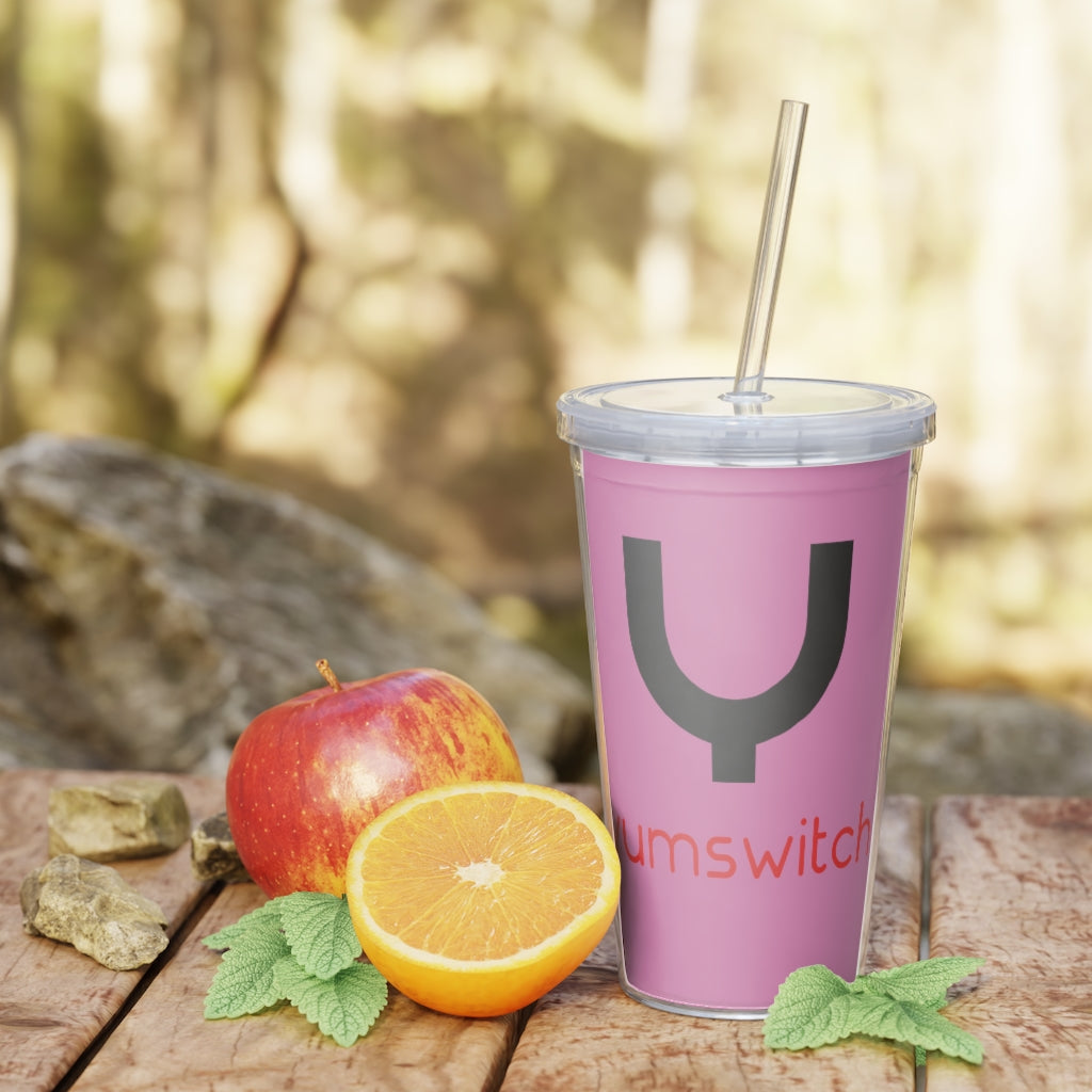 Plastic Tumbler with Straw