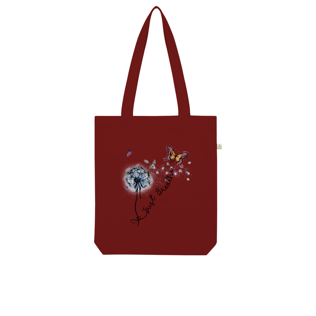 Just Breathe Butterfly Organic Tote Bag