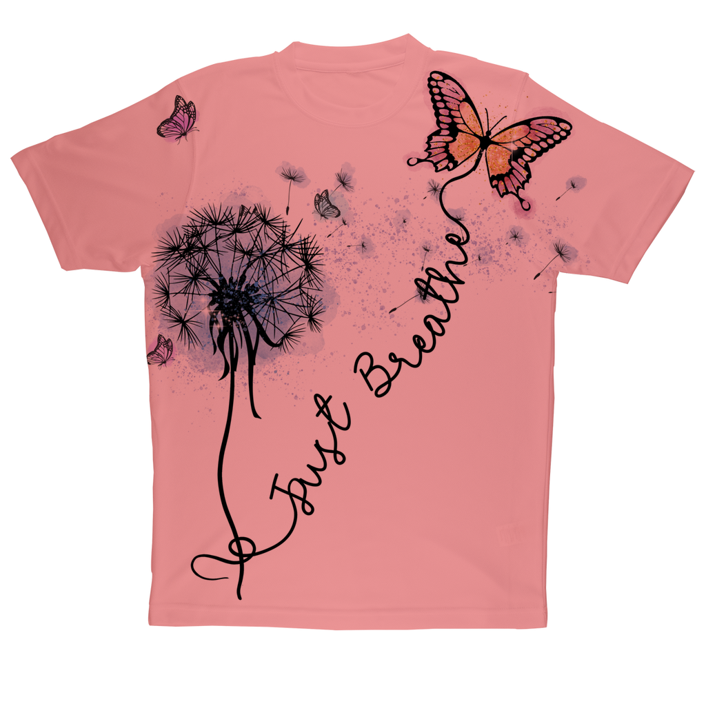 Just Breathe Butterfly Sublimation Performance Adult T-Shirt