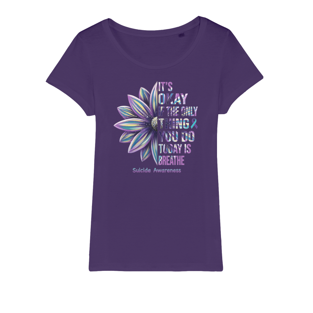 Today Just Breathe Organic Jersey Womens T-Shirt