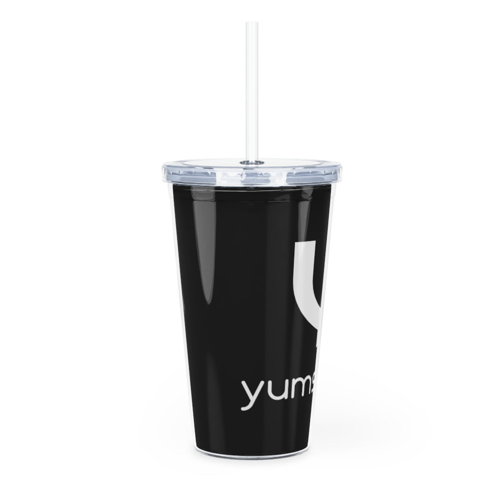 Plastic Tumbler with Straw