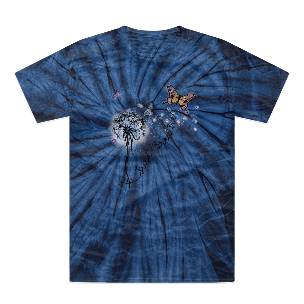 Just Breathe Butterfly Tonal Spider Tie-Dye T-Shirt