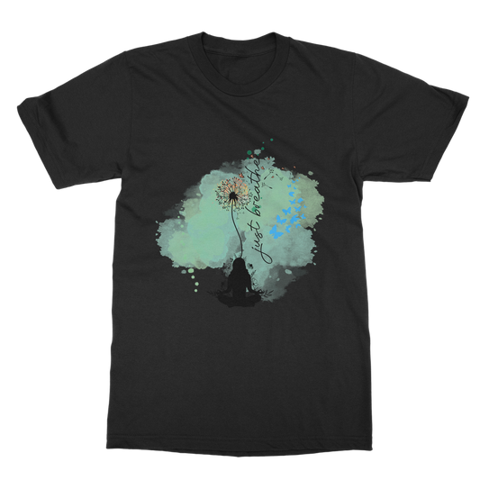 Just Breathe - Green Dandelion Classic Adult T-Shirt