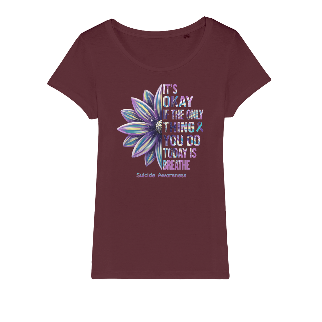 Today Just Breathe Organic Jersey Womens T-Shirt