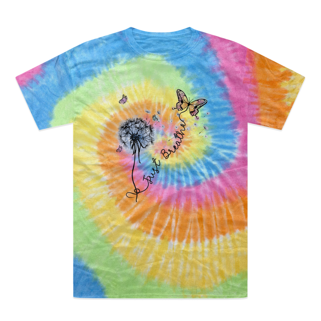 Just Breathe Butterfly Tie-Dye T-Shirt