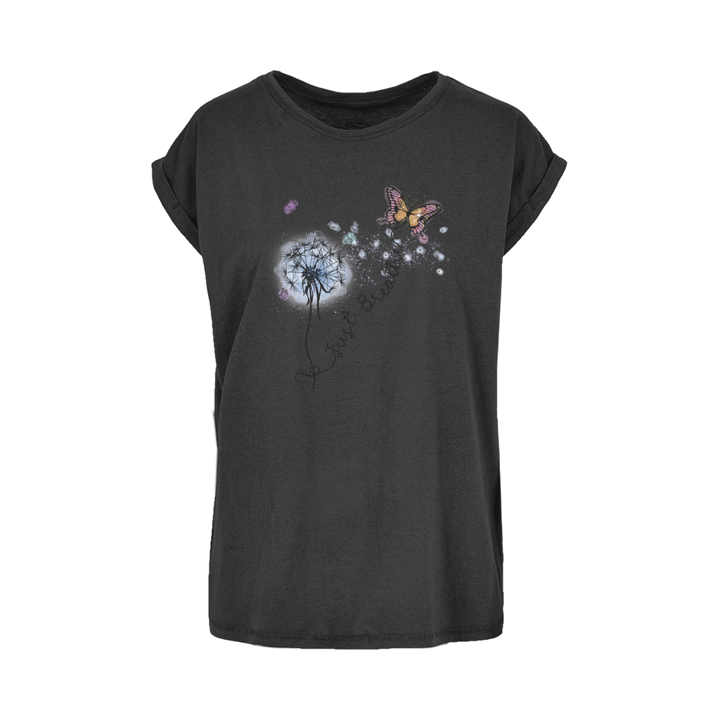 Just Breathe Butterfly Women's Extended Shoulder T-Shirt XS-5XL