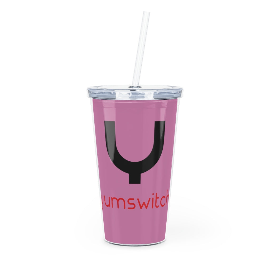 Plastic Tumbler with Straw