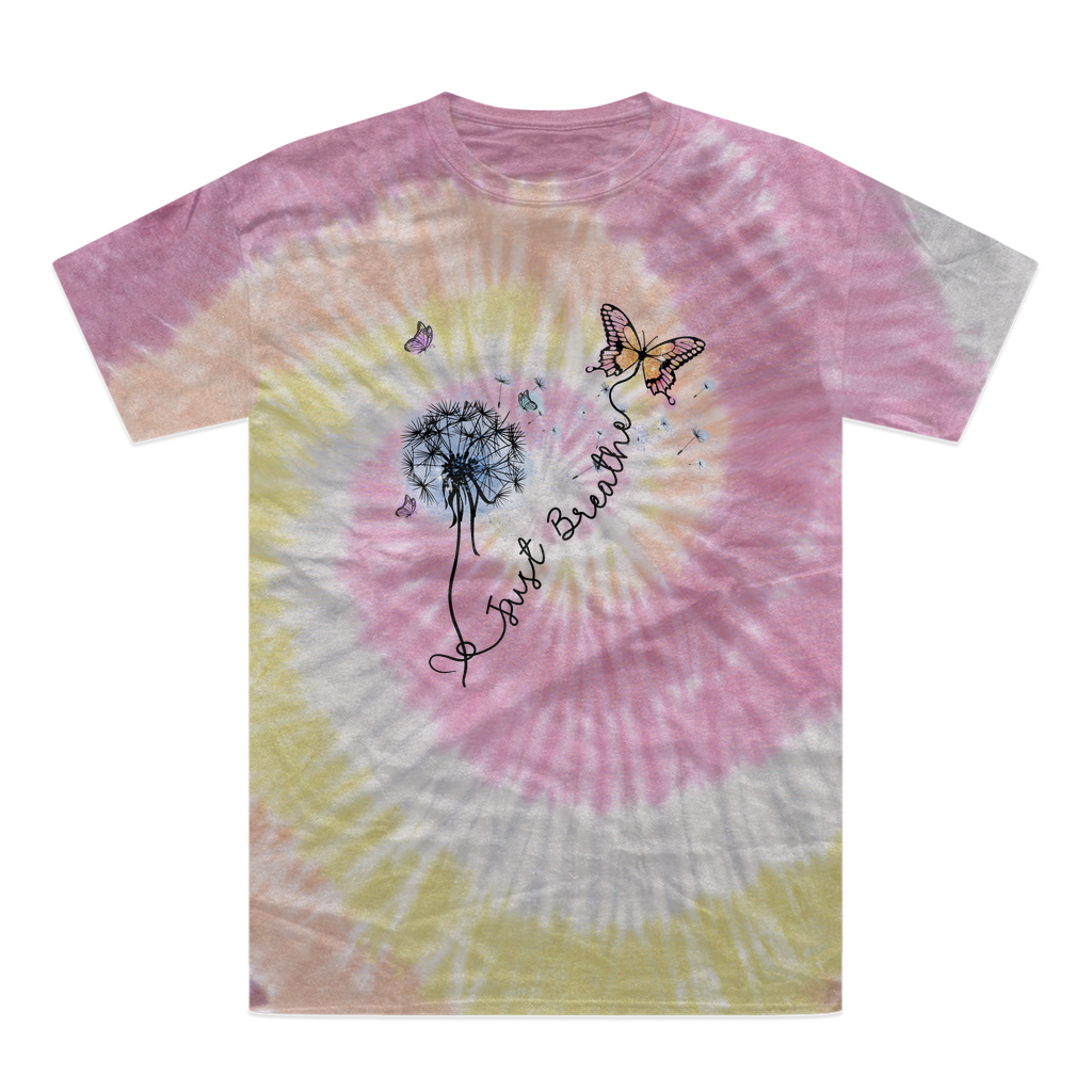 Just Breathe Butterfly Tie-Dye T-Shirt