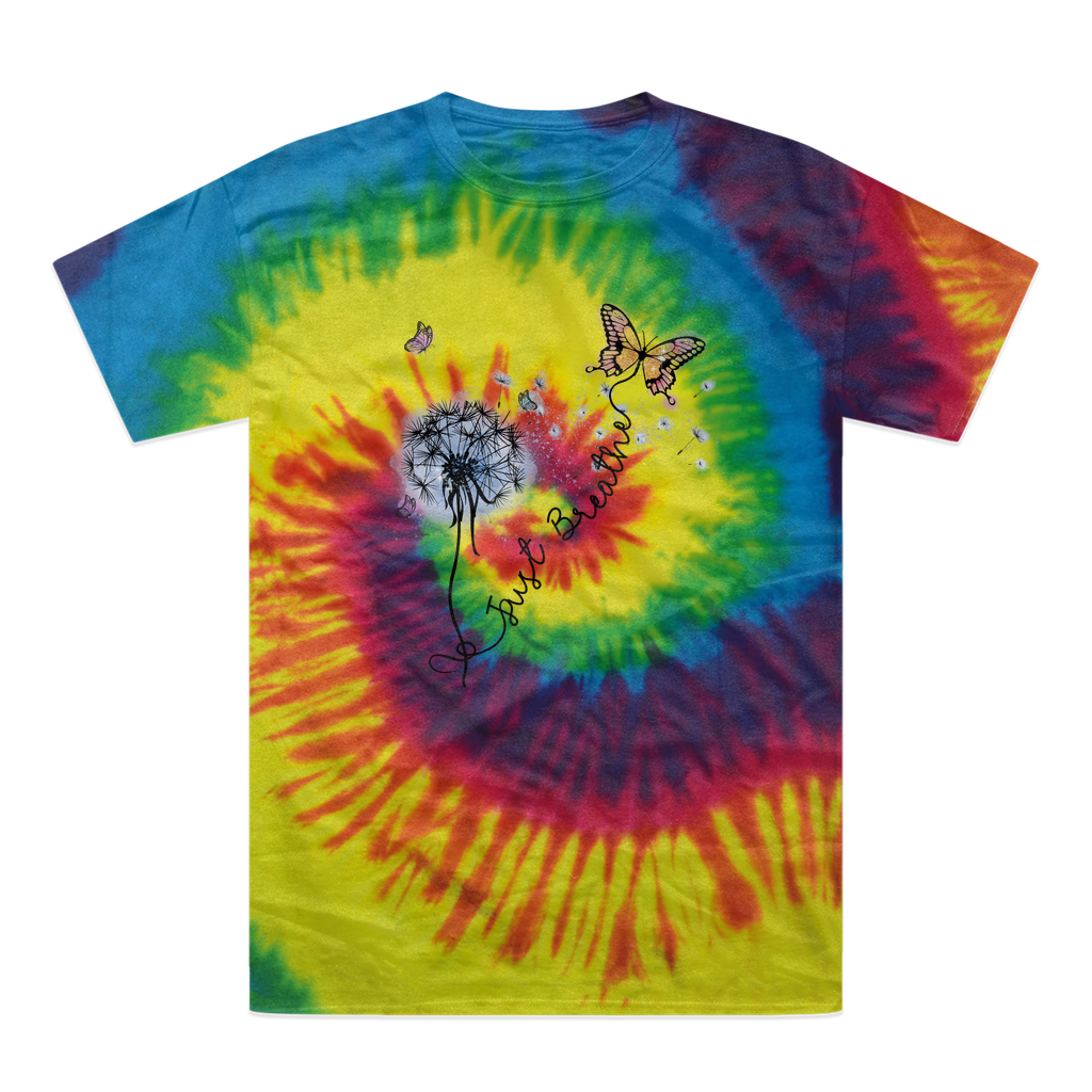 Just Breathe Butterfly Tie-Dye T-Shirt