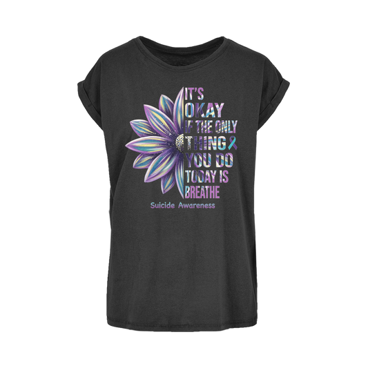 Today Just Breathe Women's Extended Shoulder T-Shirt XS-5XL