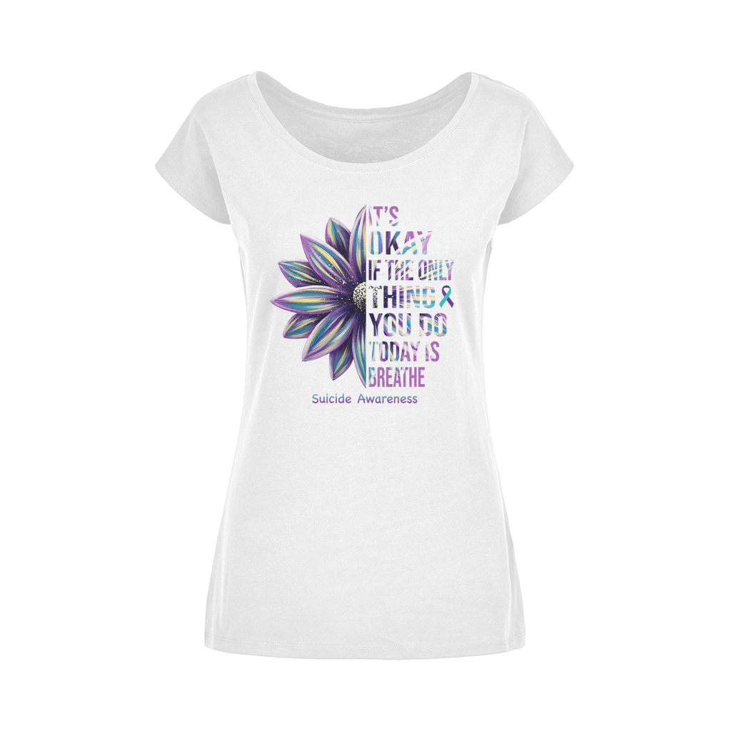 Today Just Breathe Wide Neck Womens T-Shirt XS-5XL