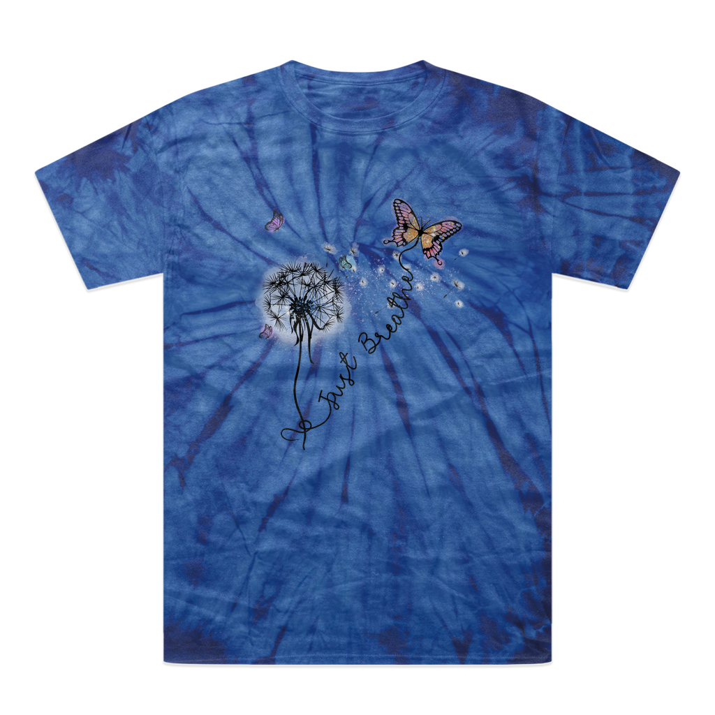 Just Breathe Butterfly Tonal Spider Tie-Dye T-Shirt