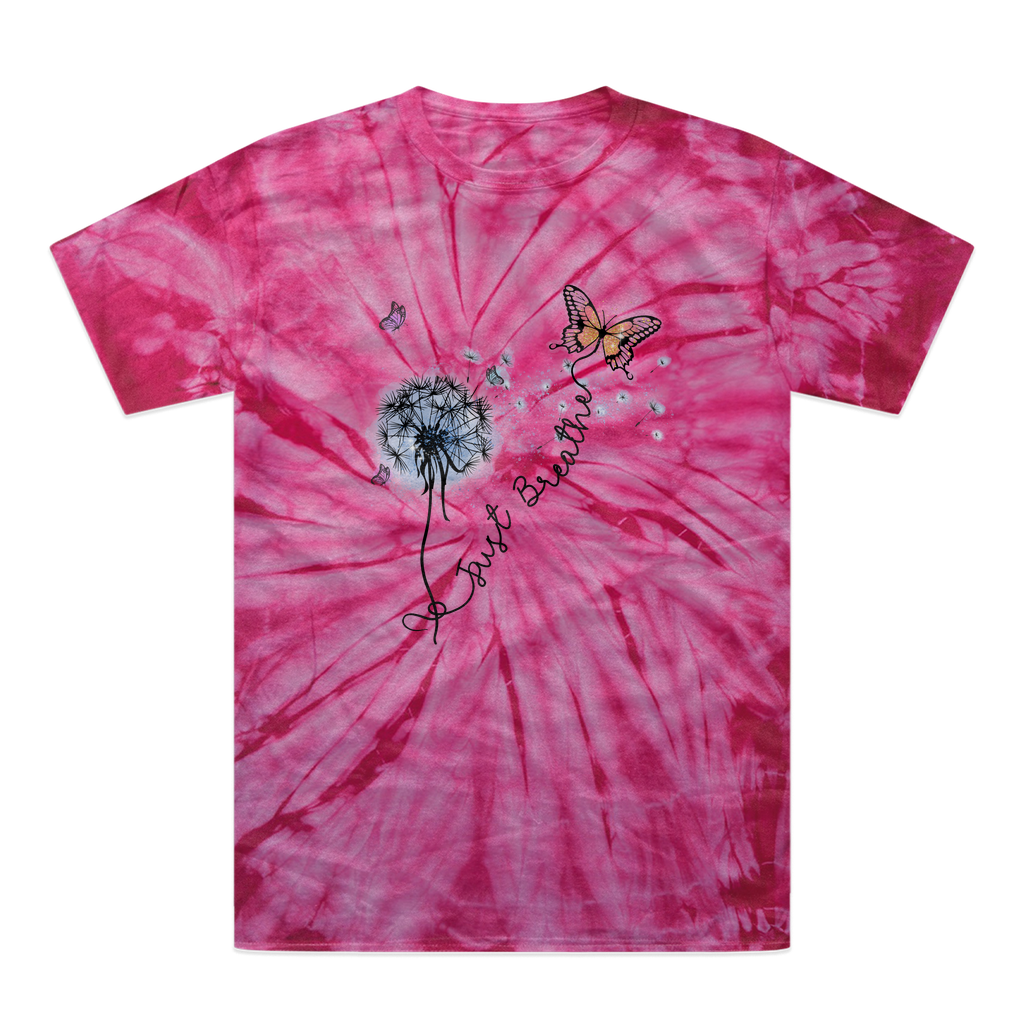 Just Breathe Butterfly Tonal Spider Tie-Dye T-Shirt