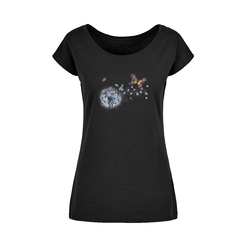 Just Breathe Butterfly Wide Neck Womens T-Shirt XS-5XL