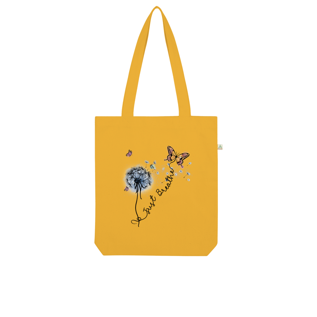 Just Breathe Butterfly Organic Tote Bag