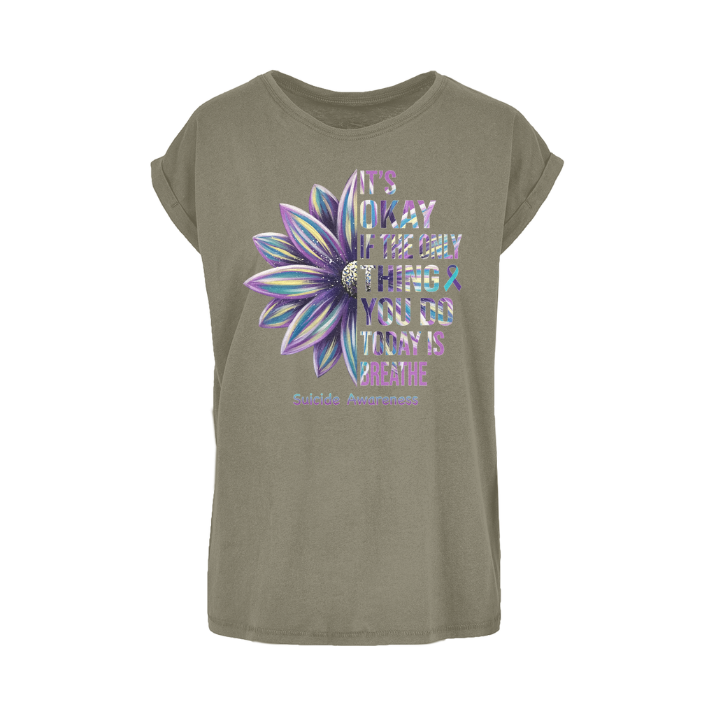 Today Just Breathe Women's Extended Shoulder T-Shirt XS-5XL