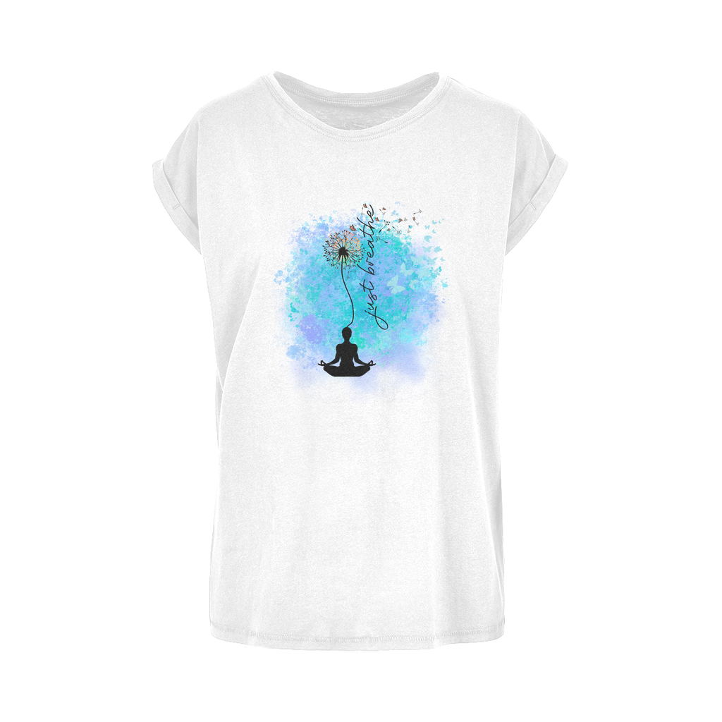 Just Breathe - Dandelion Women's Extended Shoulder T-Shirt XS-5XL