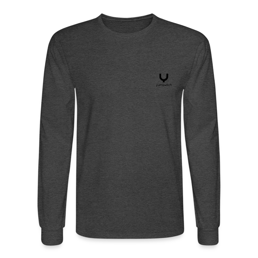 Men's Long Sleeve T-Shirt - heather black