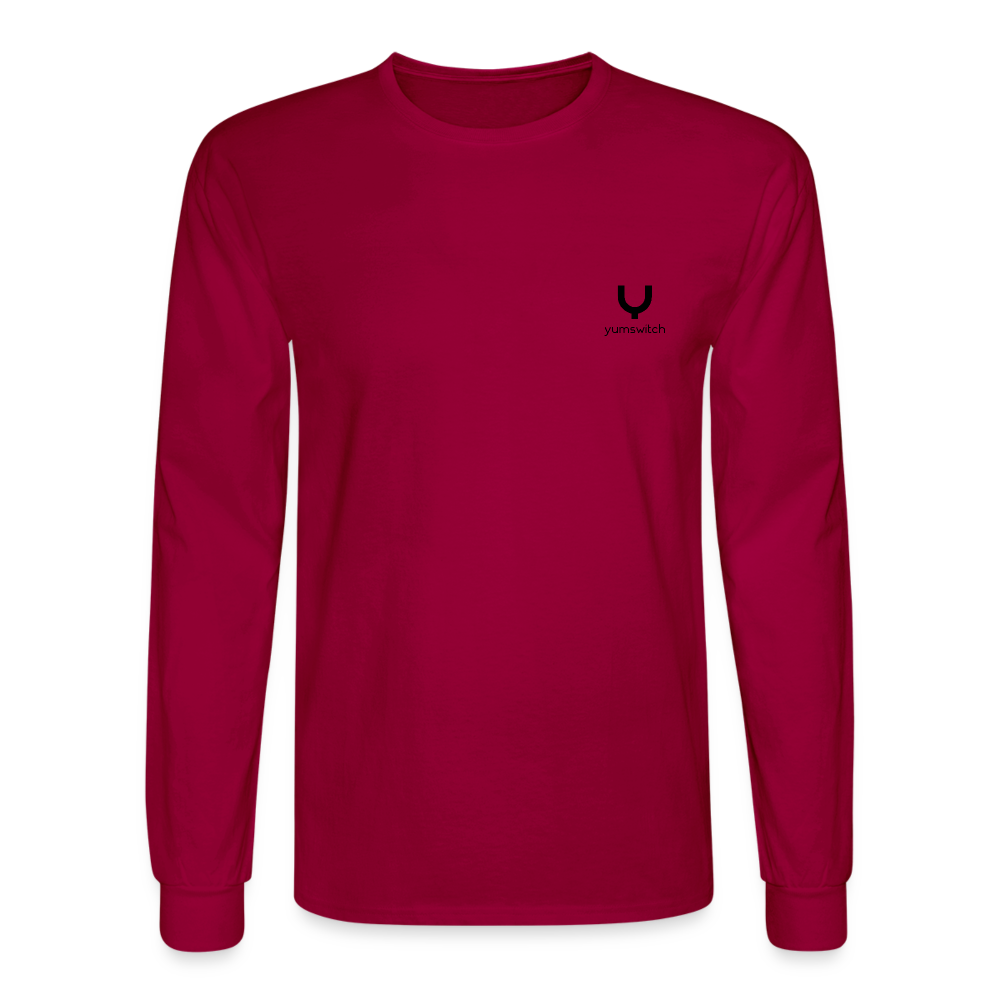 Men's Long Sleeve T-Shirt - dark red